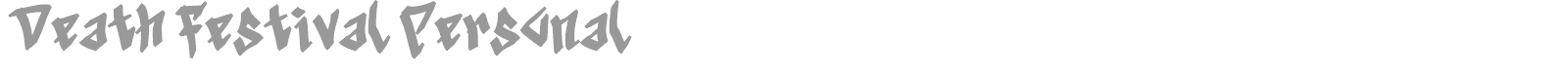 Death Festival font preview